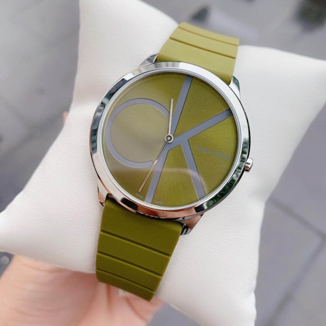 Đồng hồ nam C.K -  Minimal Green Dial Men's Watch Case 40mm - Máy Thuỵ Sỹ