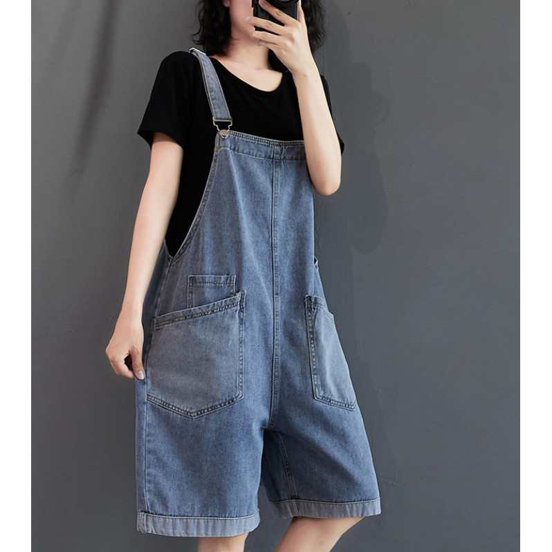 A94 Yếm big size freesize yếm short thời trang thiết kế túi trước cá tính khỏe khoắn | BigBuy360 - bigbuy360.vn