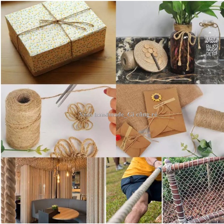 Dây thừng 5mm, dài 10m, dây thừng trang trí, làm đồ cào móng mèo, cat tree,  làm đồ handmade