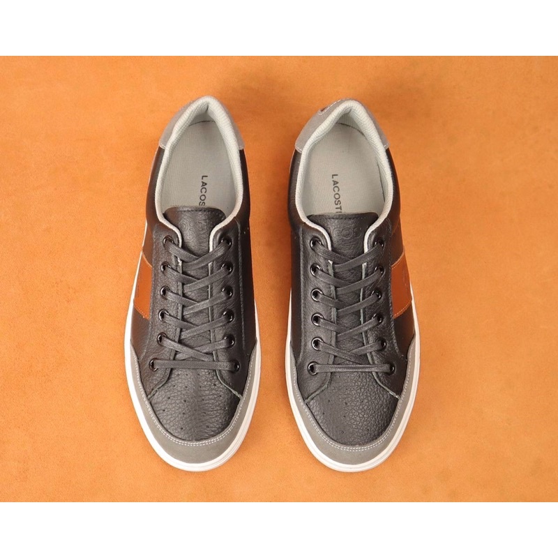 Giầy nam da màu đen kiểu dáng Sneaker năng động, thể thao