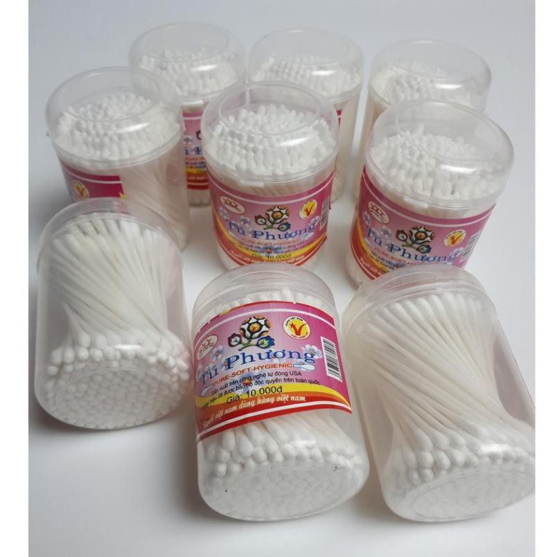 Tăm bông trẻ em, bông tăm ngoáy tai cho trẻ sơ sinh, vệ sinh ráy tai, mũi hộp 180 que