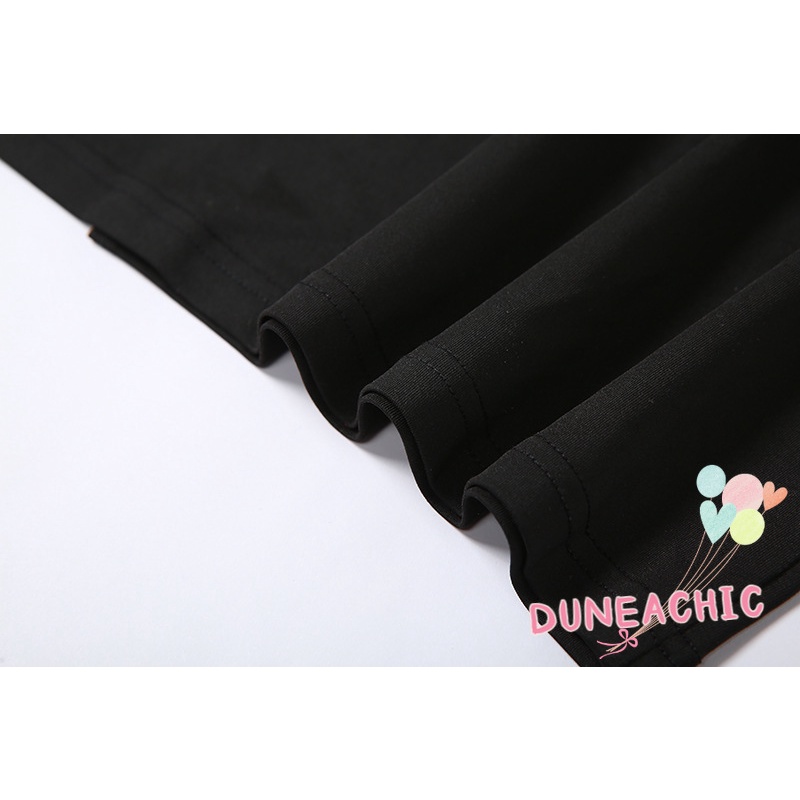 DUNEA Đầm yếm cổ chữ U màu trơn thiết kế hở lưng quyến rũ thời trang cho nữ