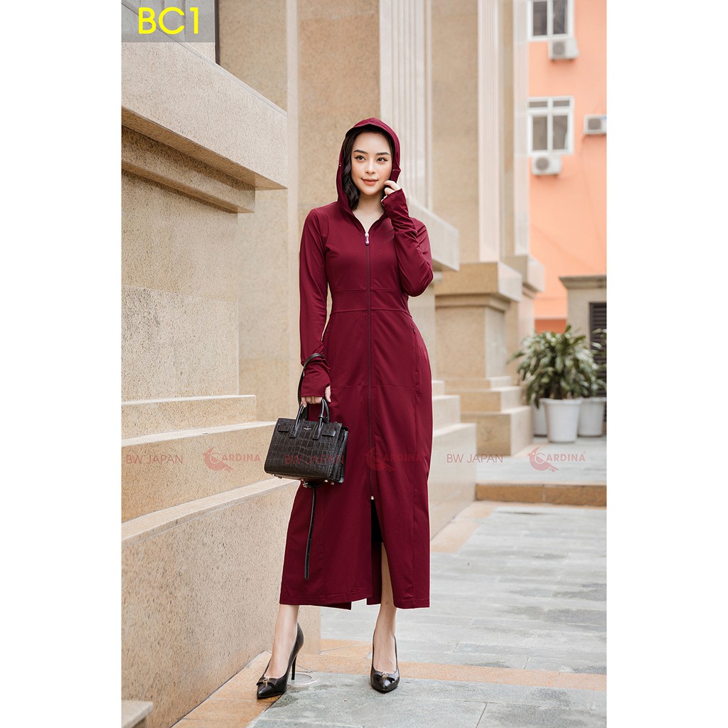 Áo Chống Nắng Nữ CARDINA Dáng Dài Liền Thân Chất Thun Lạnh Cao Cấp Chính Hãngg Hàng Hè 2020 | BigBuy360 - bigbuy360.vn