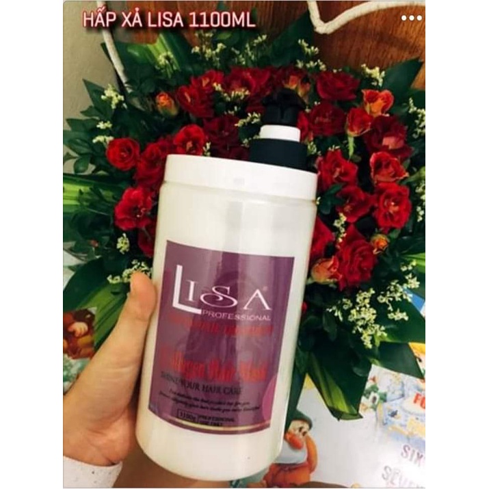 KEM Ủ TÓC , XẢ TÓC LISA COLAGEN 1100ML Ủ lạnh, xả , hấp nóng .. tóc mềm mượt hương thơm dịu lâu.