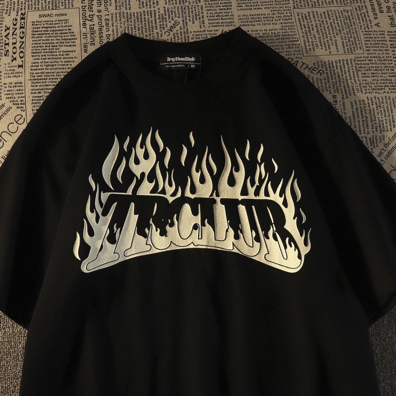 Áo Thun 100% cotton Ngắn Tay Form Rộng Phong Cách Năng Động Trẻ Trung Dành Cho Nam