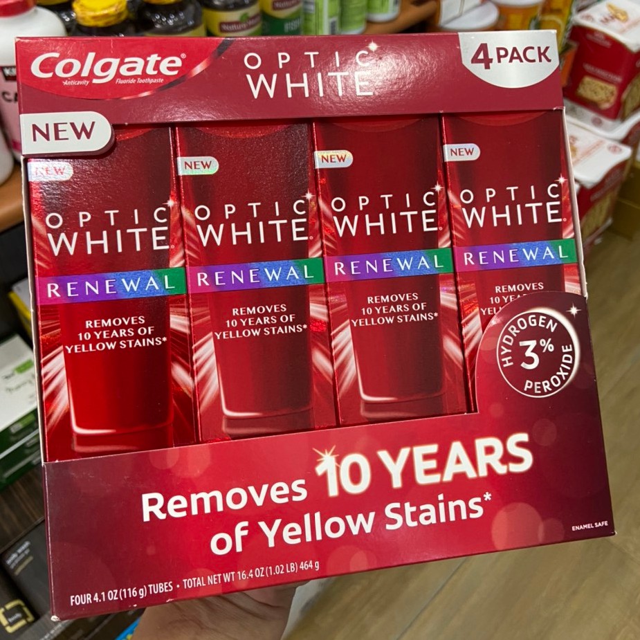 Kem đánh răng siêu trắng Colgate Optic White Renewal 116g