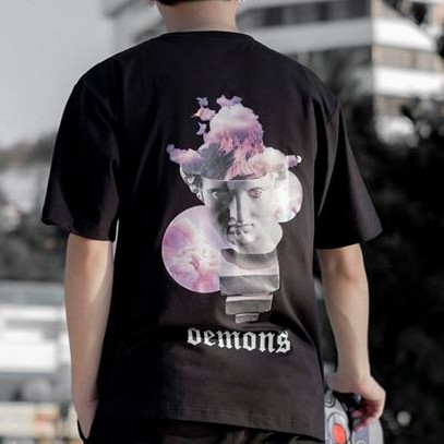 [Mã FAMALLT5 giảm 15% đơn 150K] Áo thun tay lỡ demon Saigonese Streetwear unisex form rộng nam nữ cá tính cực chất