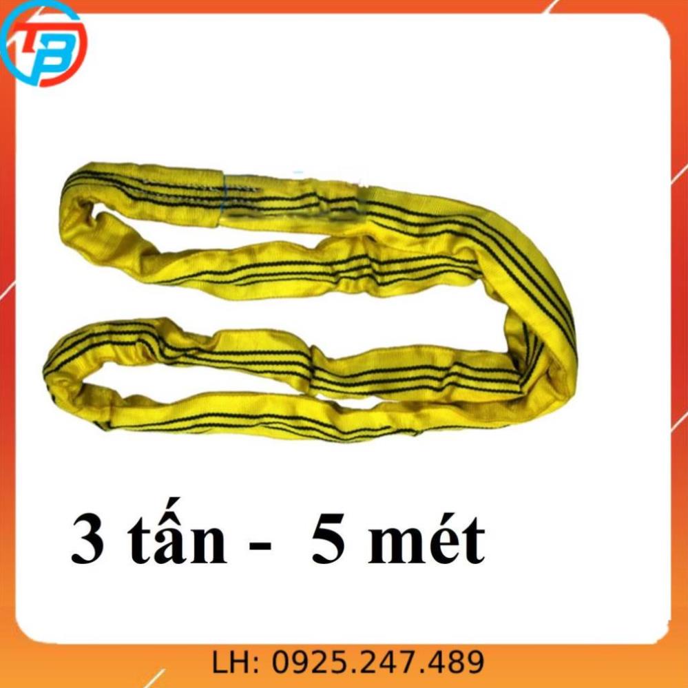 Dây cáp vải cẩu bản tròn [ 3 Tấn ] 5 Mét CÁP THÉP Thái Bình VinàN