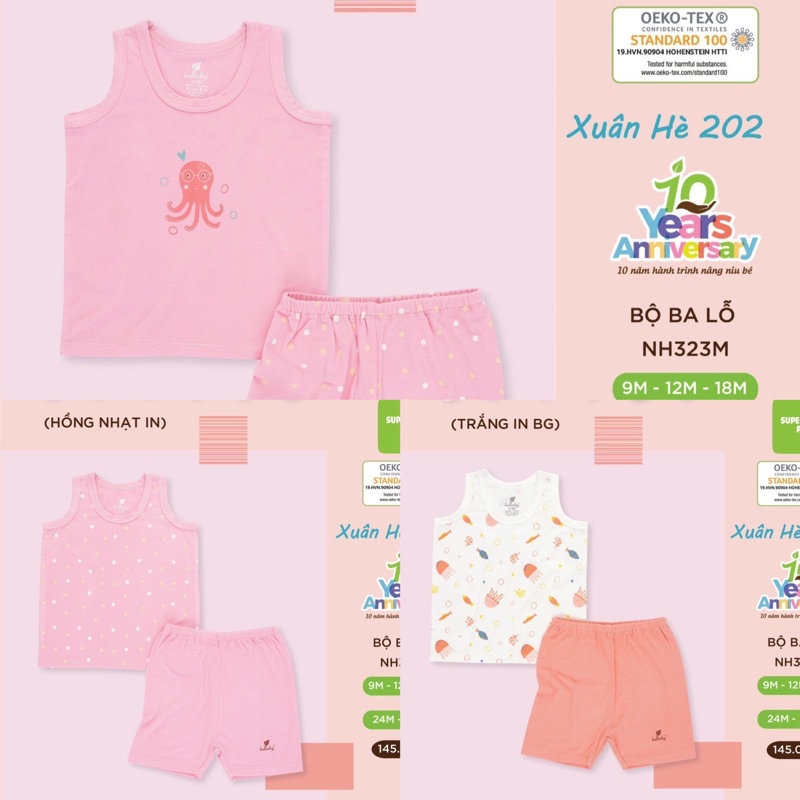 bộ sát nách bé gái LULLABY (6m-4y)