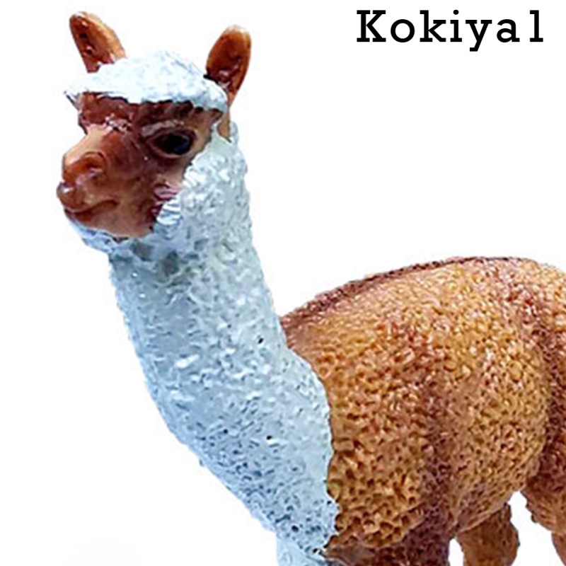 [HOT]4/Set Lifelike Alpaca Figure Farm Zoo Animal Statues Home Tabletop Decors