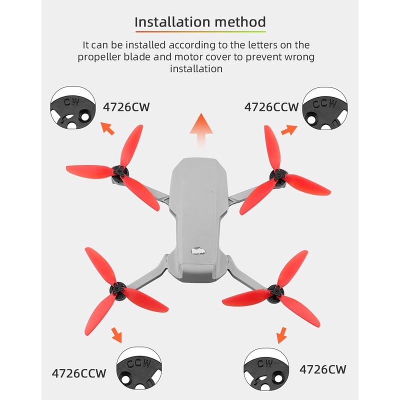 Set 4 Cánh Quạt Ba Cánh Cho Drone DJI Mini 2/Mavic Mini /Mini SE