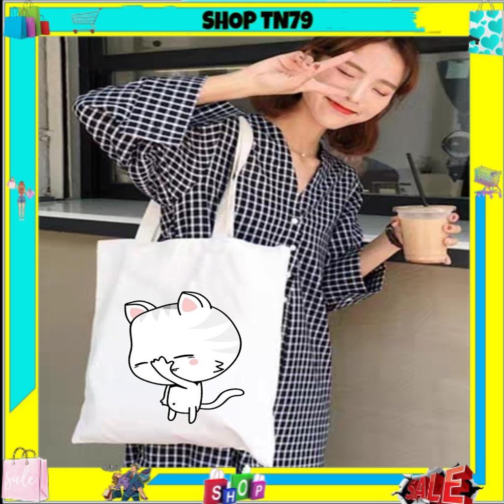 TÚI TOTE CANVAS CÓ KHÓA MIỆNG , TÚI CON , PHONG CÁCH HÀN QUỐC THÍCH HỢP ĐI HỌC , ĐI CHƠI