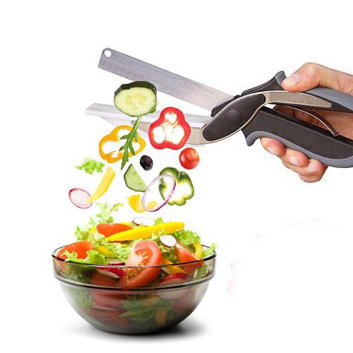 Dao kiêm Kéo Thớt Clever Cutter 3in1