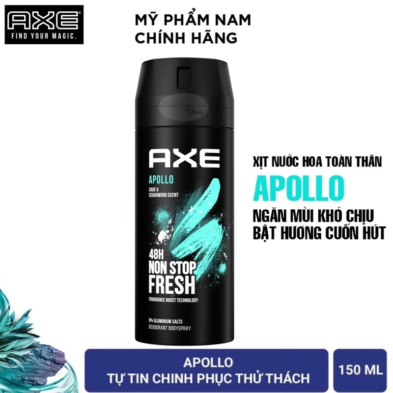 Xịt khử mùi AXE Apollo hương Tươi mát chai 135ml