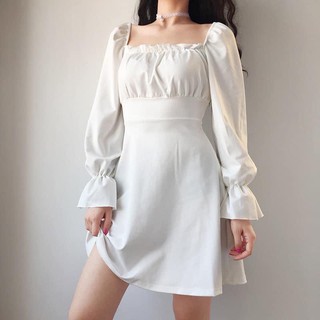 Đầm thiết kế cổ vuông dây đan chéo sau lưng kèm ảnh thật. chất umi. Fresh line Justcollection