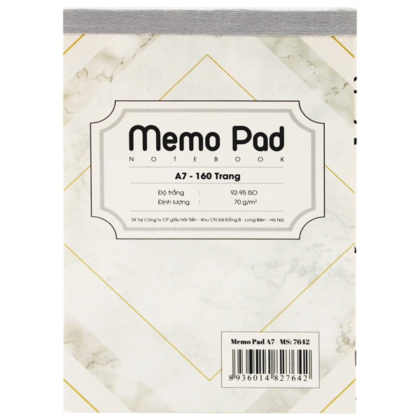 Sổ Xé Memo Pad A7 160 Trang 7642 - Mẫu 9