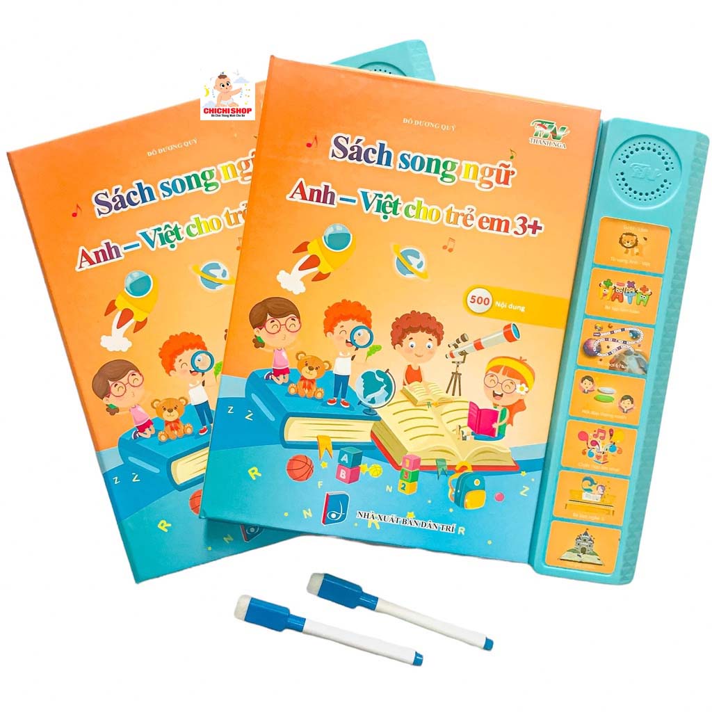 Sách Nói Điện Tử Song Ngữ Anh Việt Phiên Bản Mới Nhiều Chủ Đề Tích Hợp Đàn Piano Và Bảng Cửu Chương Cho Bé Từ 3 Tuổi