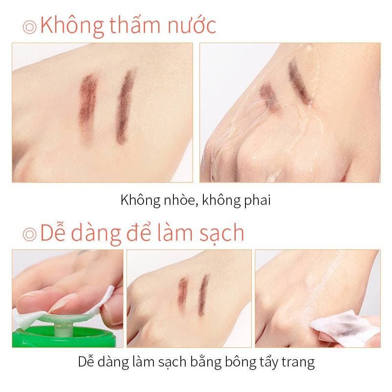 [Hàng mới về] Chì kẻ mày xé chống thấm nước lâu trôi nhiều màu ZUZU