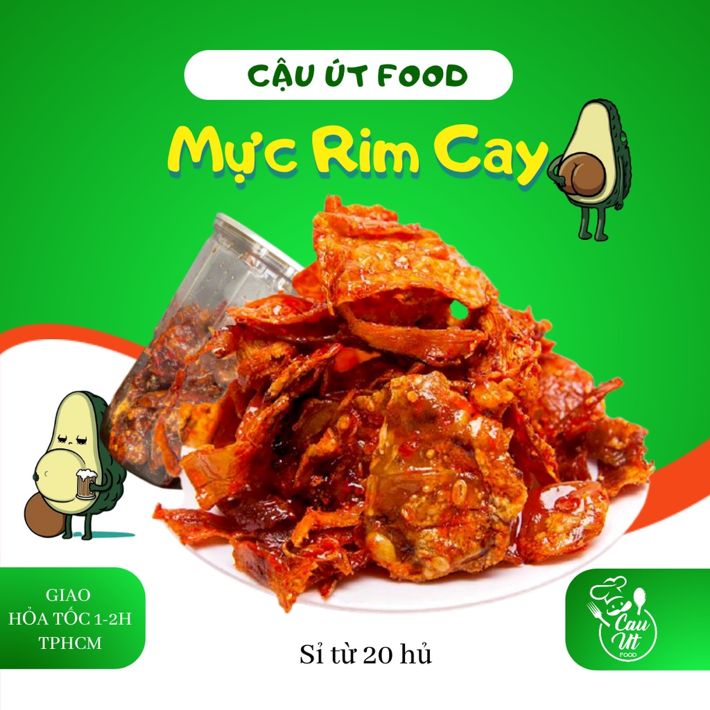 Đồ ăn vặt ngon Mực xé nước dừa Cậu Út Food