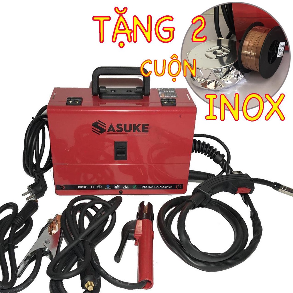 Máy hàn MIG 200 mini sasuke - 3 chức năng - Tặng kèm 2 cuộn dây 1kg+ 3 béc hàn đủ phụ kiện