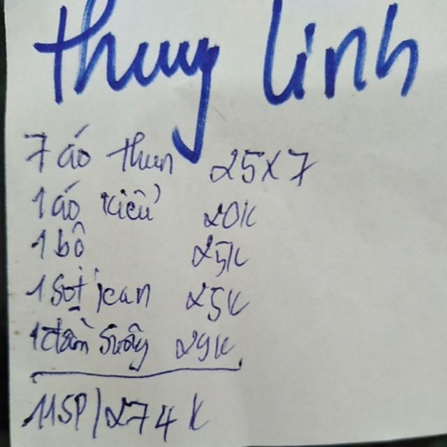 Quần áo các loại thuylinh