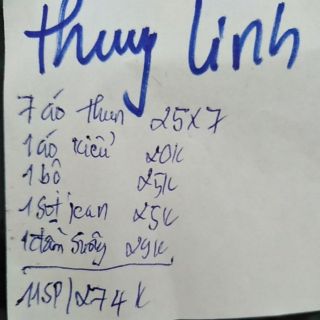Quần áo các loại thuylinh