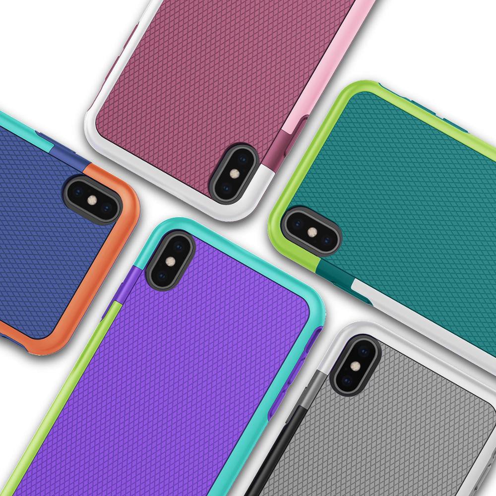 Ốp Điện Thoại TPU + PC Cứng Chống Sốc Chống Trượt Cho iPhone 11 Pro XS Max XR 8 7