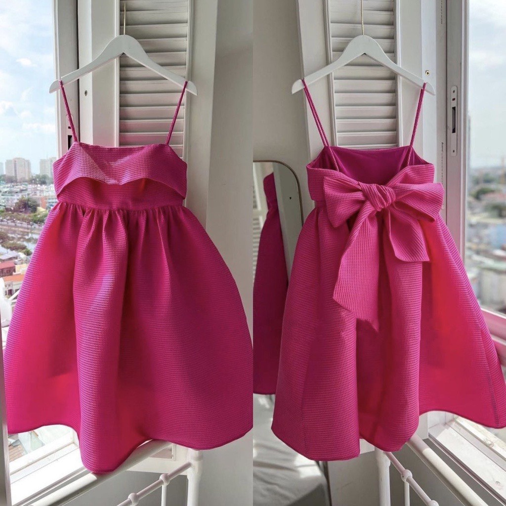 TT 57 - đầm nữ baby cột nơ lưng, hàng chuẩn Q CHÂU | BigBuy360 - bigbuy360.vn