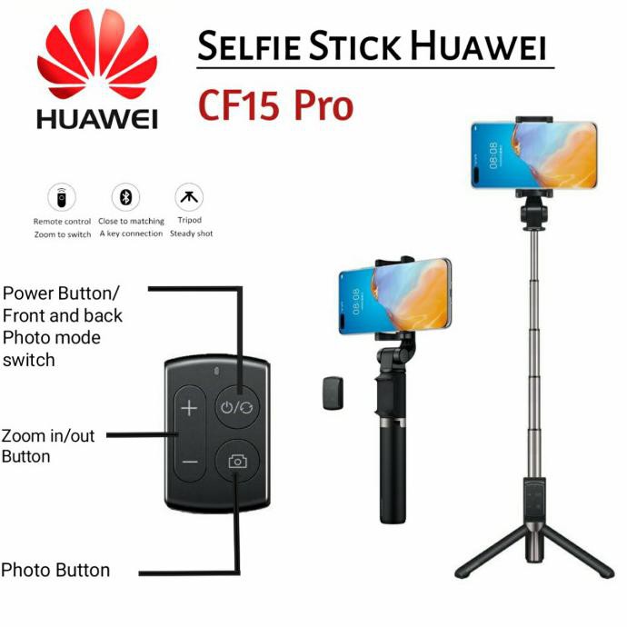 Gậy Tự Sướng Bluetooth Cho Điện Thoại Huawei Zoom Cf15 Pro Đen | BigBuy360 - bigbuy360.vn