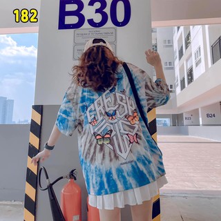 Áo thun unisex tay lỡ phông form rộng, áo phông form rộng freesize butterfly