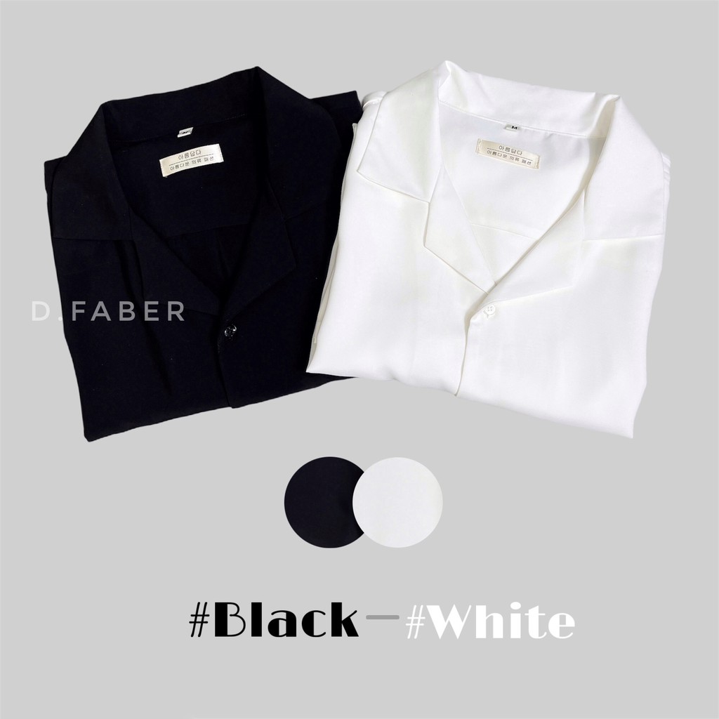 Áo sơ mi cổ vest ngắn tay BLAZER 005 vải lụa Hàn Quốc xuất xịn, unisex - D. Faber | BigBuy360 - bigbuy360.vn