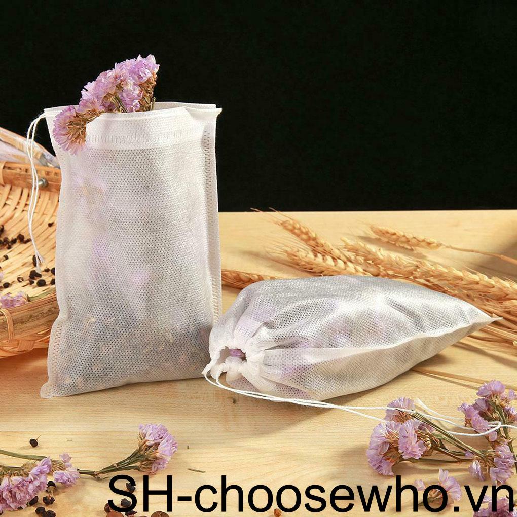 Bộ 100 Túi Lọc Trà Có Dây Rút Kích Thước 5 5x7cm Tiện Dụng DIY
