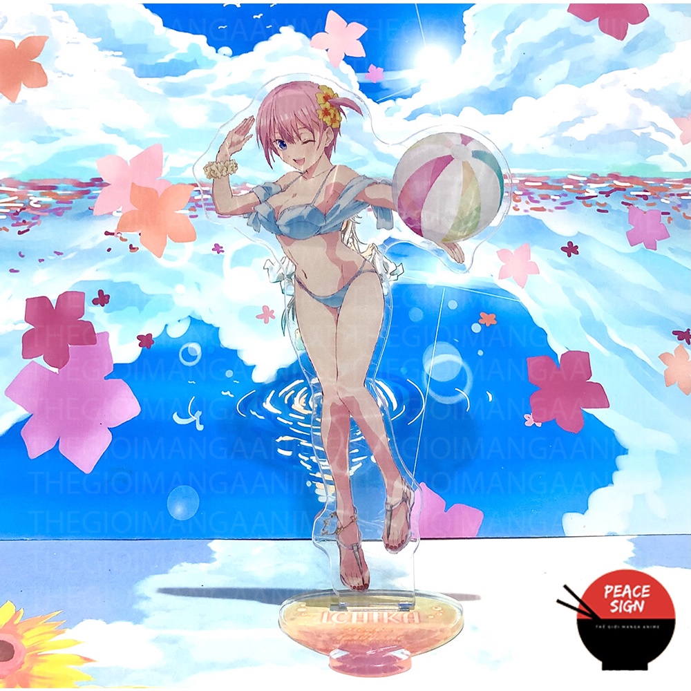 Mô hình nhân vật standee Gotoubun No Hanayome ver BÃI BIỂN in hình Nhà Có Năm Nàng Dâu anime chibi mica acrylic