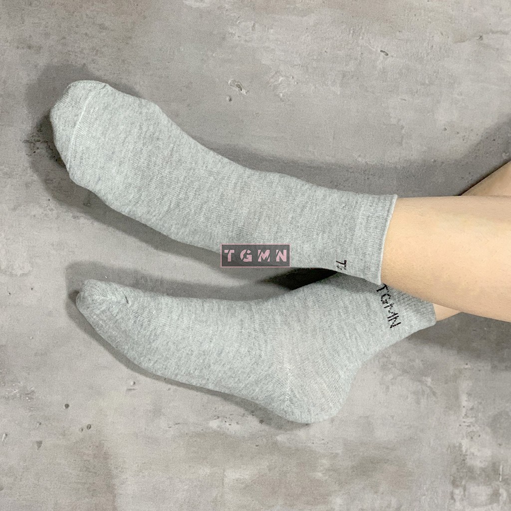 [96% cotton] Tất/Vớ Nam Nữ Cổ Lửng Cao Cấp 3 Màu Trắng/Đen/Xám - TGMN