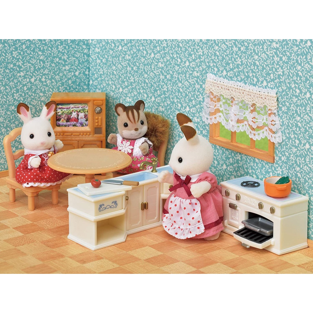 Đồ Chơi Sylvanian Families Bộ Nội Thất Cho Ngôi Nhà Mái Ngói Đỏ Red Roof House Furniture Room Set