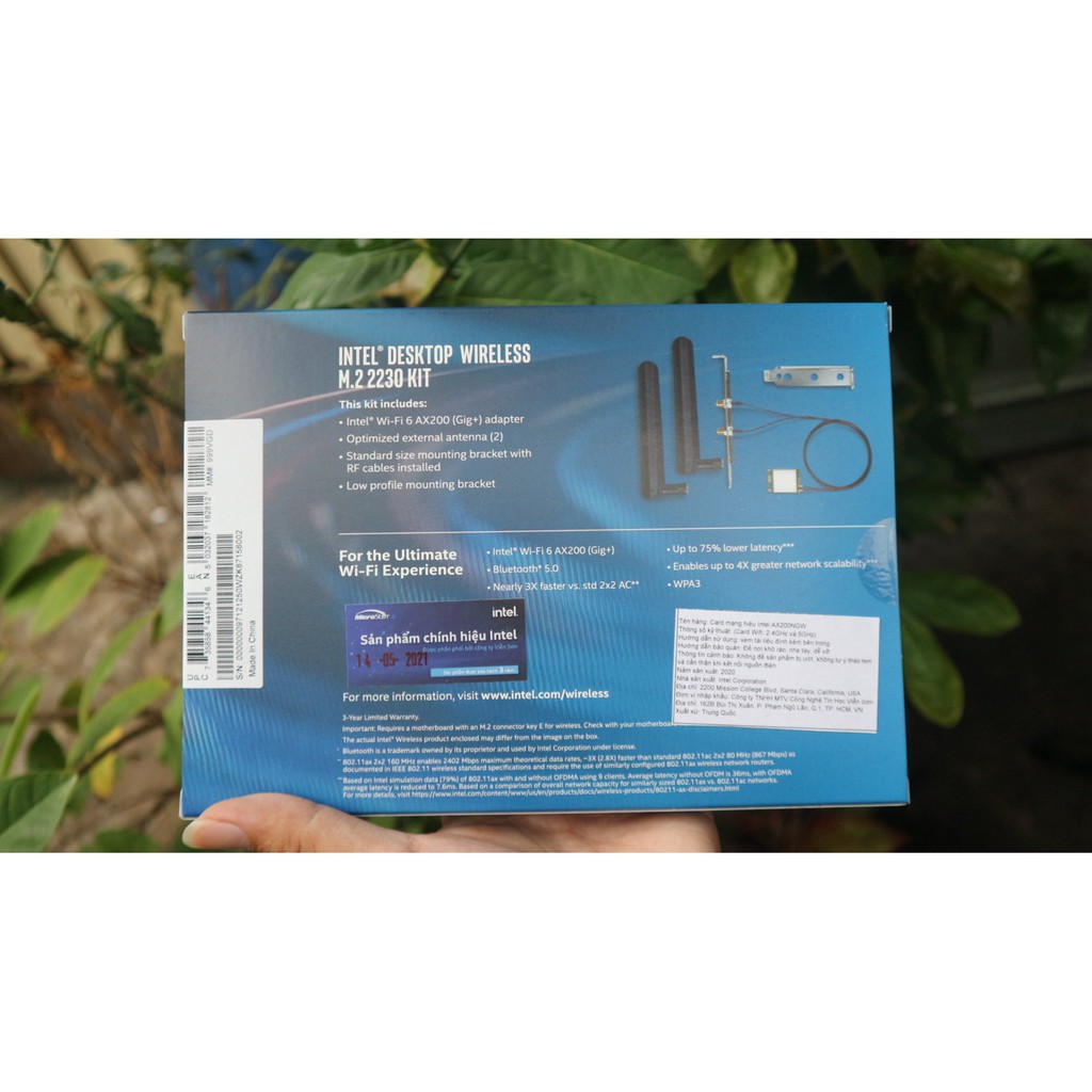 BỘ CARD WIFI INTEL AX200 GIG+ CHÍNH HÃNG CHO MÁY BÀN - BẢO HÀNH 36 THÁNG | BigBuy360 - bigbuy360.vn