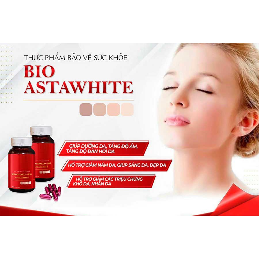 Viên Uống Sáng Da Mờ Nám MEDIWORLD – BIO ASTAWHITE 60 Viên