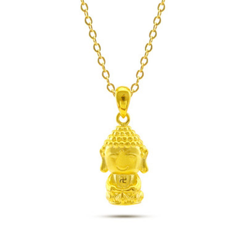 Dây Chuyền Xi Mạ Vàng 375%Phong Cách Hàn Quốc Ancient Buddha Necklace