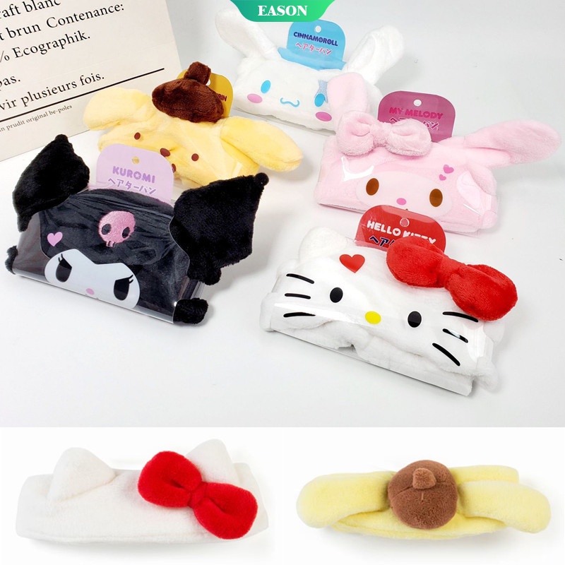 Băng Đô Rửa Mặt Trang Điểm Rửa Mặt Hình Cinnamoroll Và Kuromi Dễ Thương