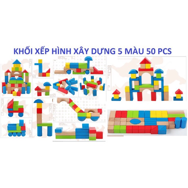 Xếp hình khối gỗ