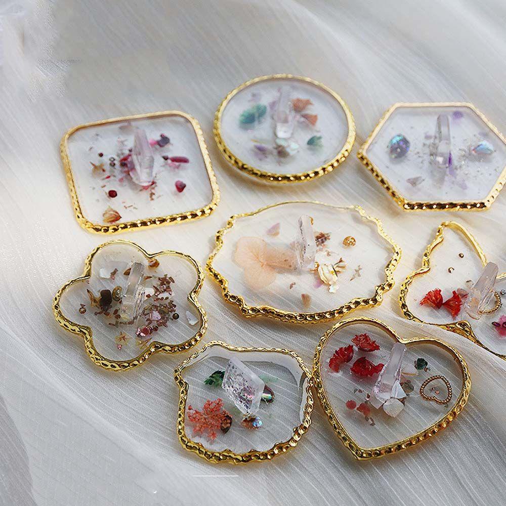 Bảng Pha Màu Sơn Móng Tay / Nền Hình Tròn / Vuông Bằng Nhựa Resin Tiện Dụng