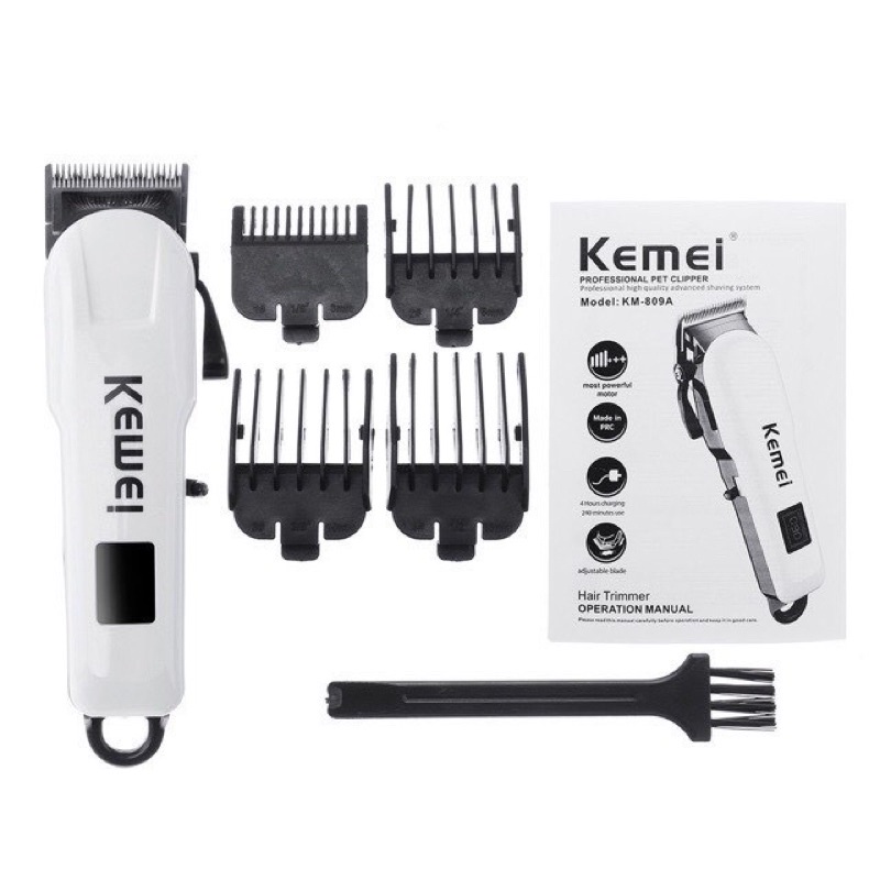Tông đơ cắt tóc không dây chuyên nghiệp Kemei - 809A lưỡi titanium
