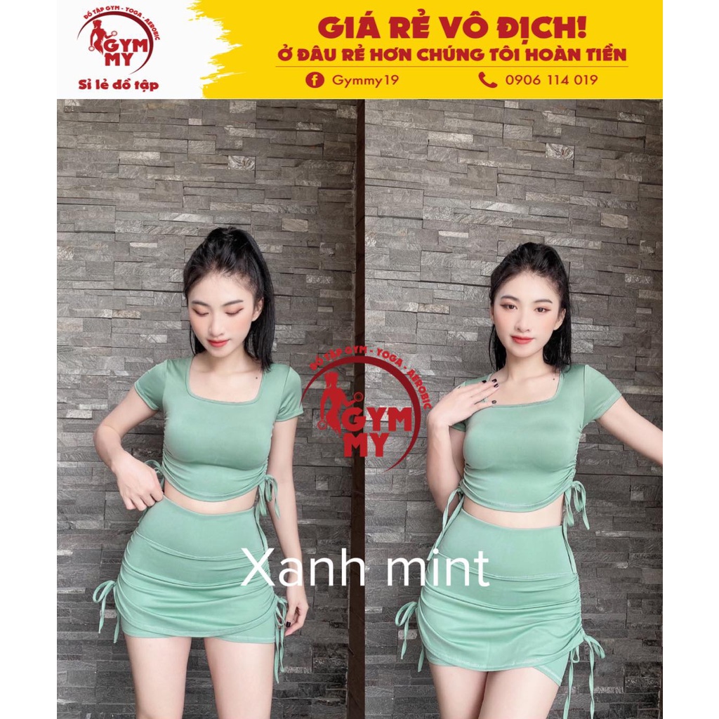Set Đùi Chân Váy Croptop Thể Thao ⚡️ HÀNG XUẤT KHẨU ⚡️ Tập Gym - Yoga - Aerobic