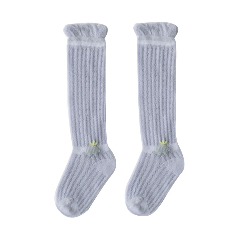 Vớ Cotton Lưới Siêu Mỏng Cao Tới Gối Chống Trượt Thời Trang Mùa Hè Cho Bé Gái