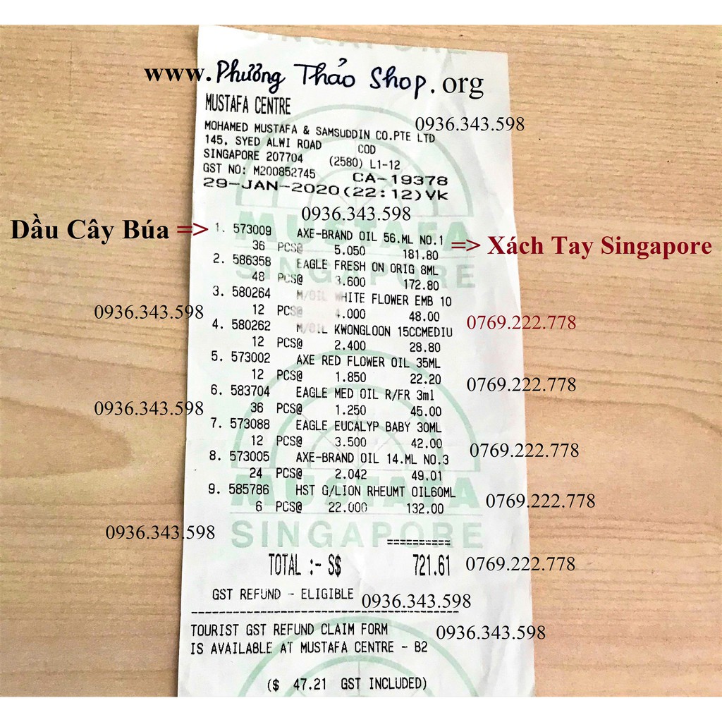 DẦU CÂY BÚA TRẮNG AXE BRAND 56 ml (Bill Singapore)