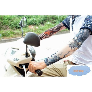 Combo 2 Bao tay hình xăm, găng tay che nắng giả xăm cá tính (TT05-BTGX-2)