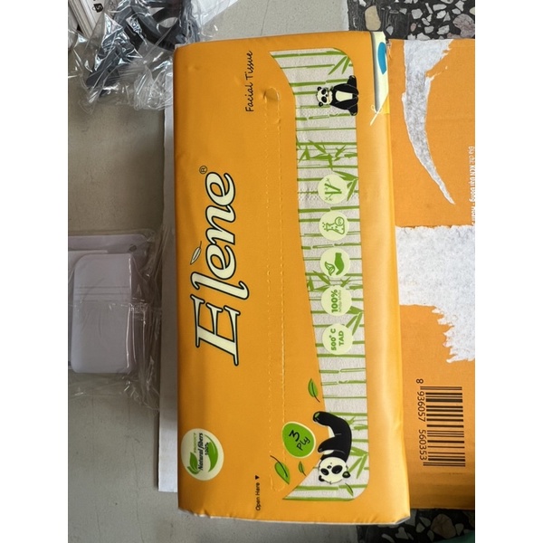 [ Loại lớn ] Giấy ăn Elene than tre 160 tờ 3 lớp