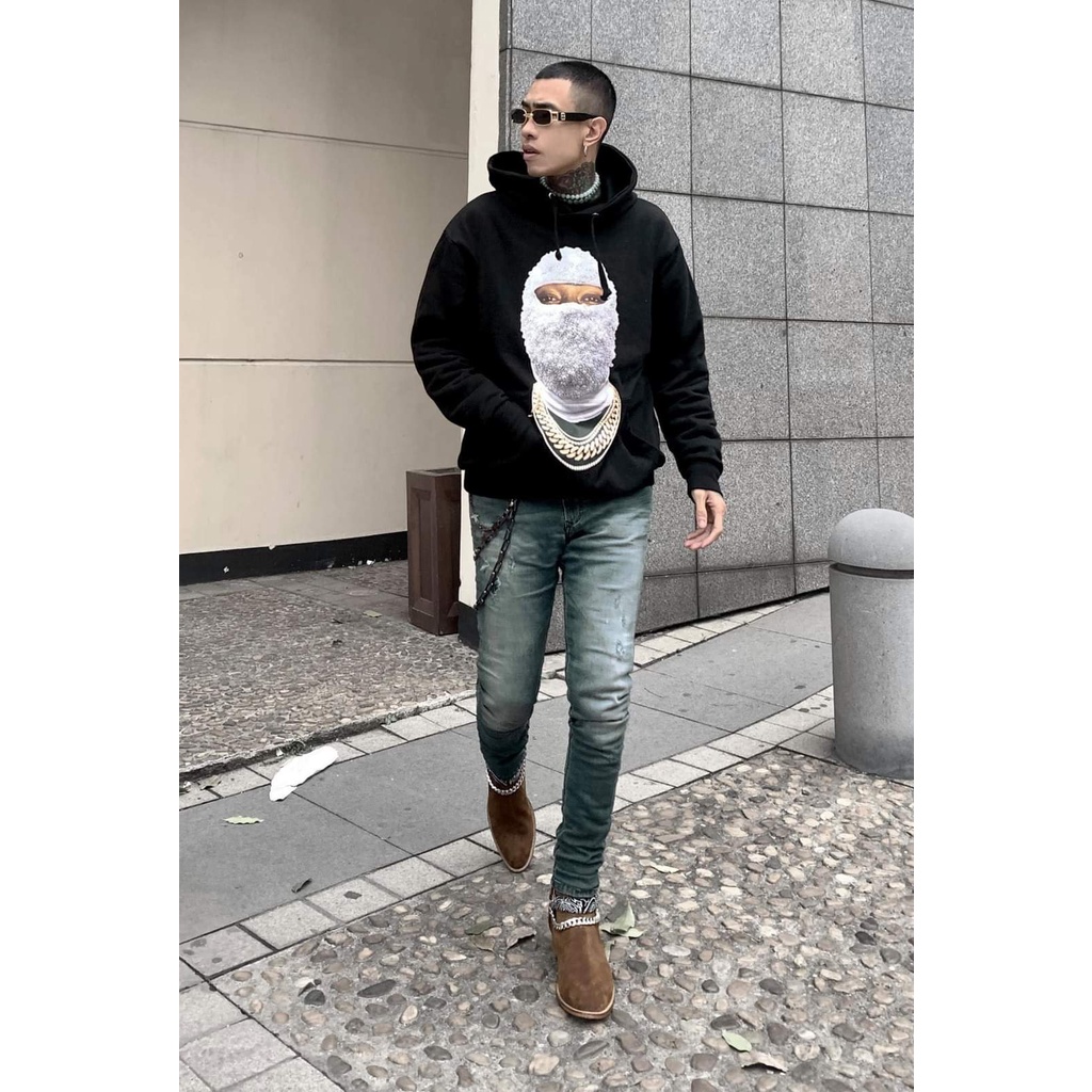 áo thun dài tay Ih nom u nit mặt nạ nija , form oversize nam nữ unisex , basic hottrend
