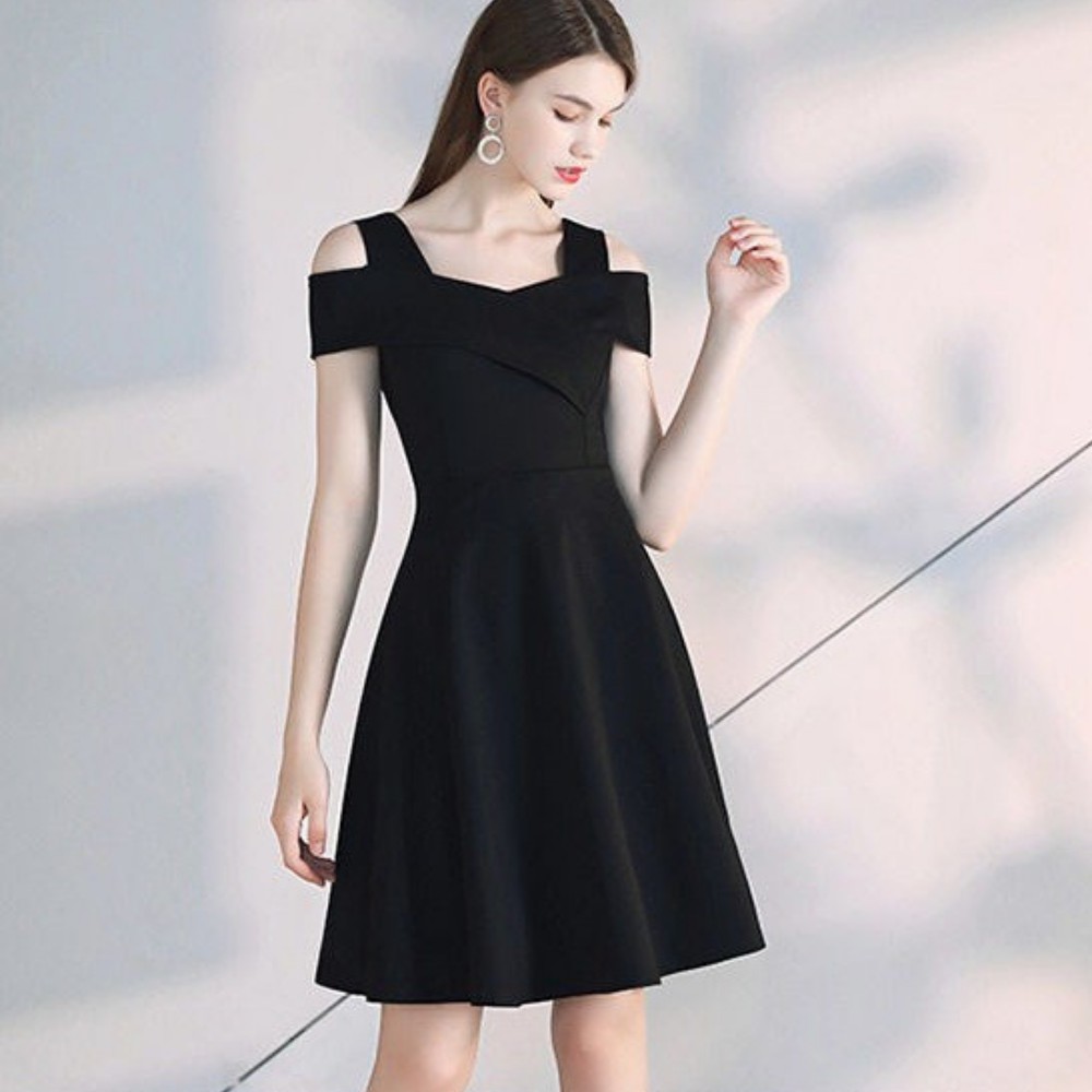 Váy nữ , đầm nữ dáng xòe cổ áo trễ vai sang chảnh dự tiệc đi chơi siêu xinh ATILA.SHOP | BigBuy360 - bigbuy360.vn