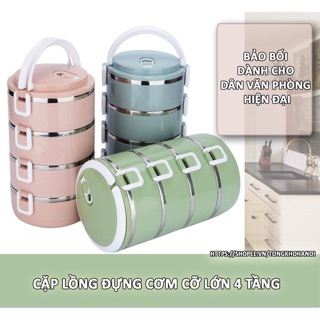 Cặp lồng cơm Lúa mạch 4 tầng